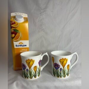 2-Elizabethan porcelain crocus mugs